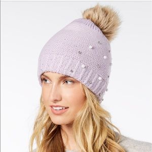 INC Lavender Embellished Beanie